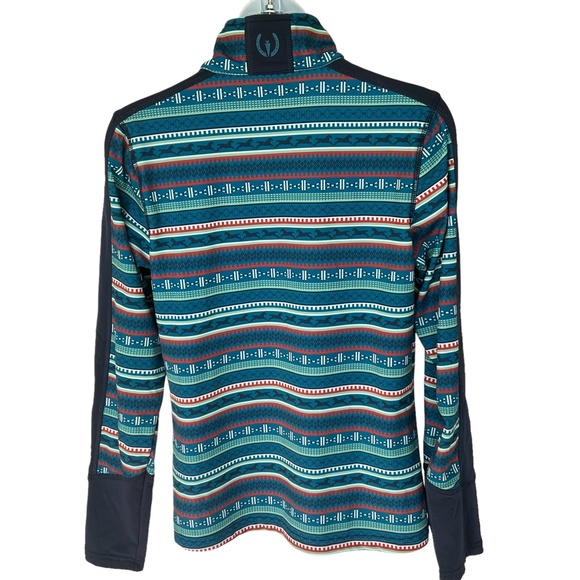 Kerrits youth unisex Fair Isle fleece Tech Top 1/4 zip pullover youth XL - Picture 6 of 9